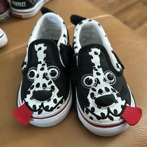 Vans size 5 toddles dalmatian puppy shoes